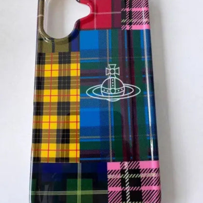 Multicolor Plaid Emblem Phone Case