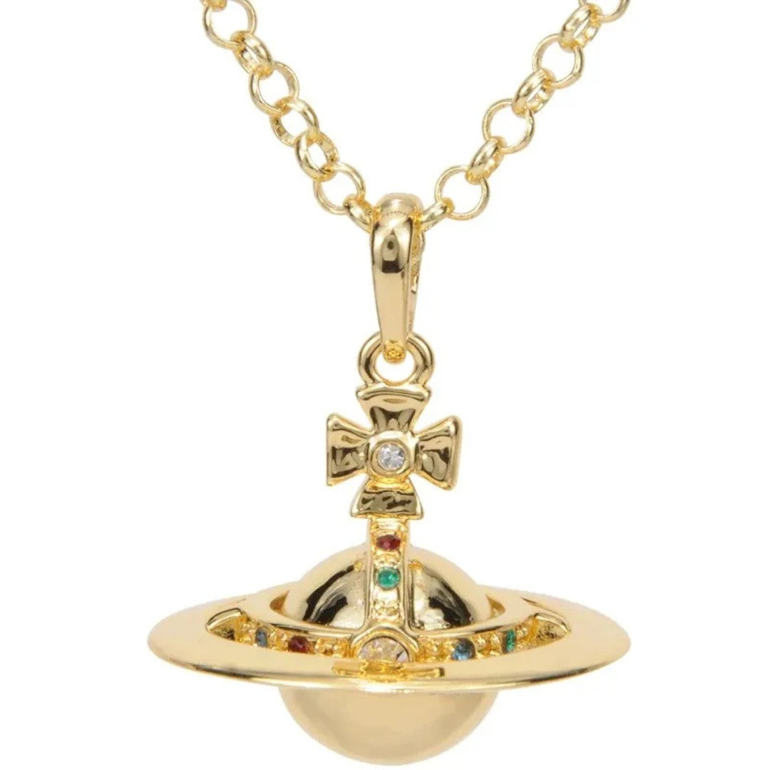 Vintage ORB Openable Saturn Necklace