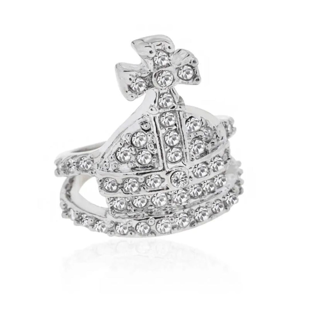 Crystal Orb Cutout Ring