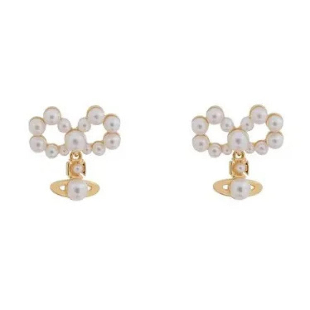 Pearl Bow Earrings