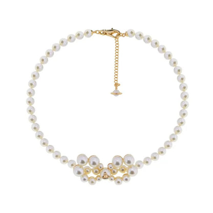 VIVIANA Pearl Bow Necklace