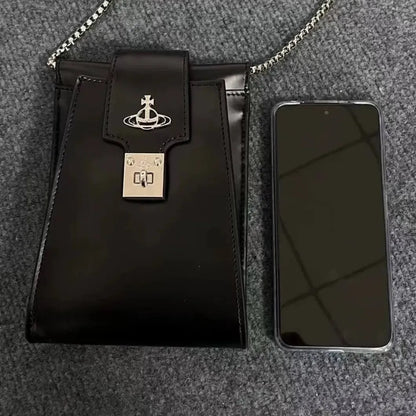 Sleek Saturn Leather Bag