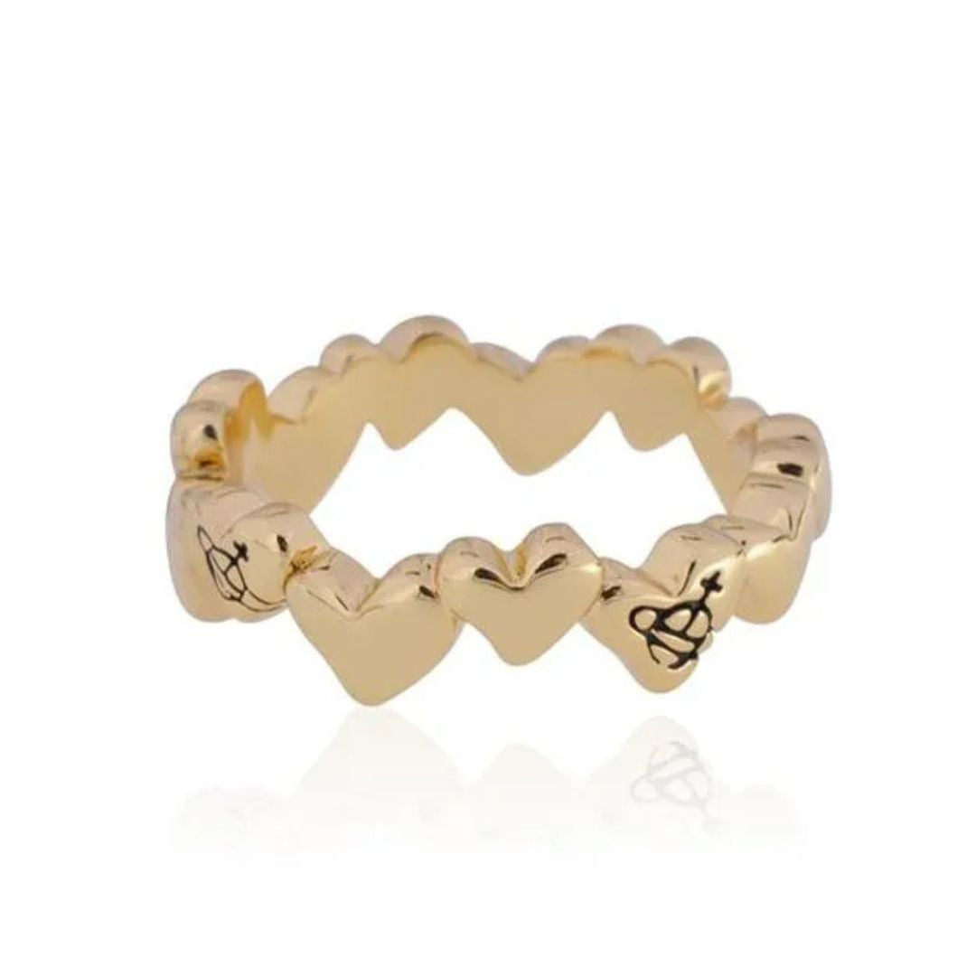 Stacked Heart Band Ring
