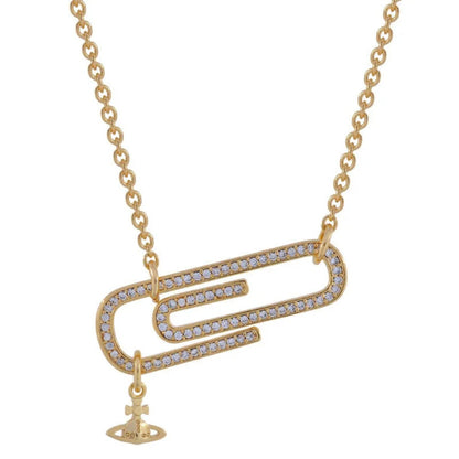 Paperclip Saturn Necklace