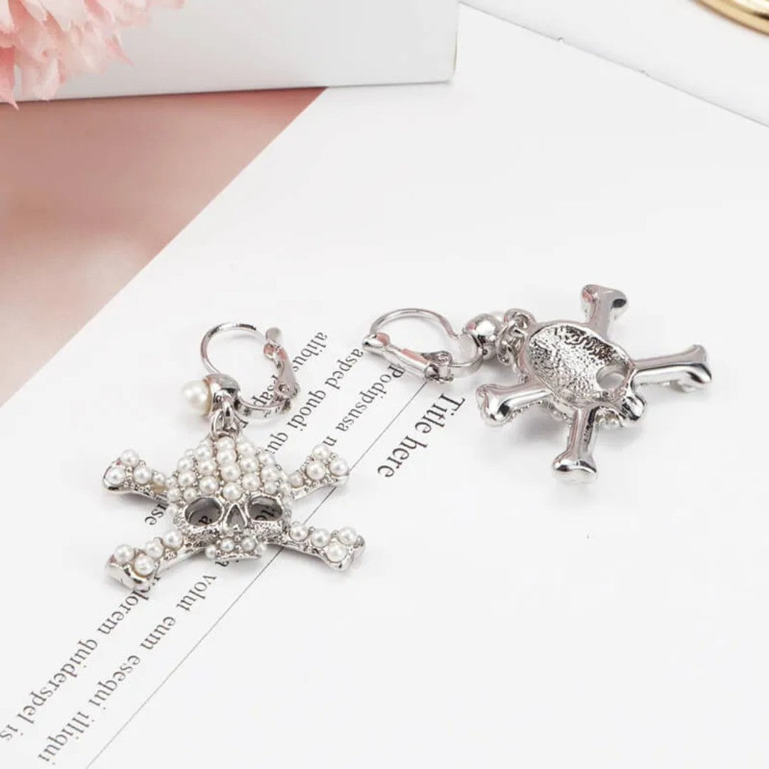 Skeleton Pearl Earrings