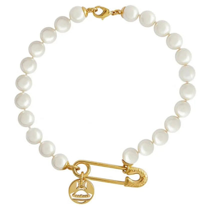 IMOGENE Safety Pin Pearl Necklace