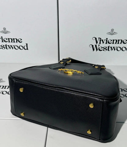 Vintage Orb Handbag with Script Accent