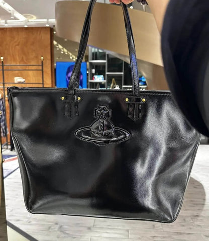 Classic Leather Saturn Tote Bag