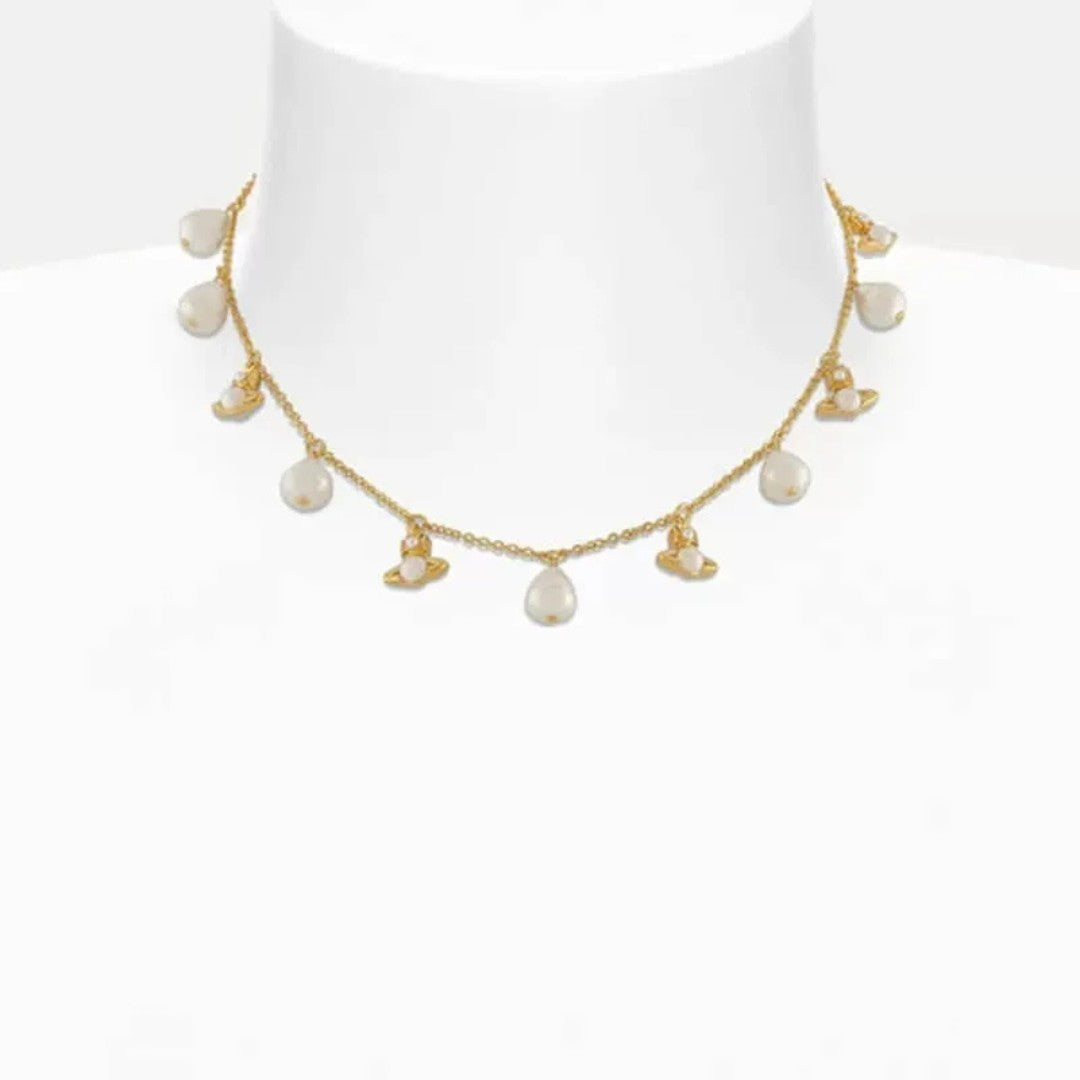 Saturn Pearl Necklace