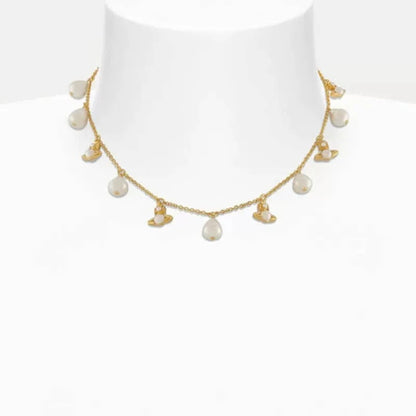 Saturn Pearl Necklace