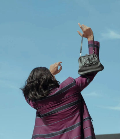 Frame Clutch Bag with Shoulder Strap with Dust Bag