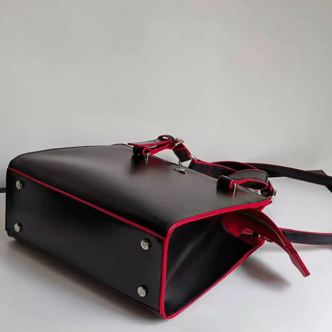 Modern Saturn Leather Handbag