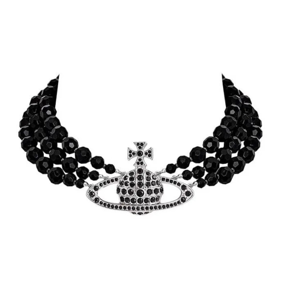 Black Crystal Necklace