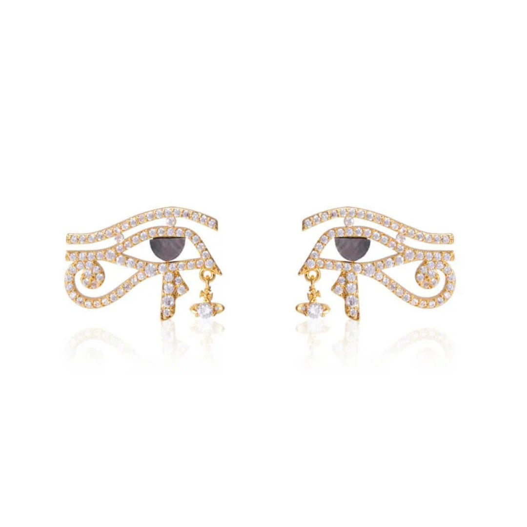 The Eye of Horus Saturn Earrings