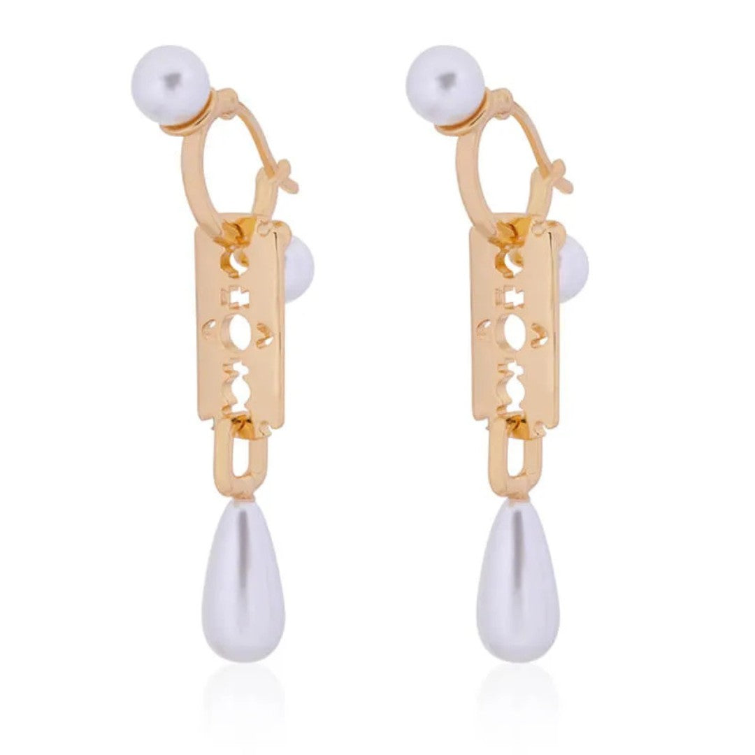 Blade Pearl Earrings