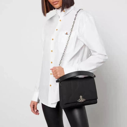 Quilted Nylon Crossbody Saturn Bag