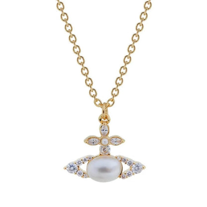 ADA Oval Pearl Diamond Necklace