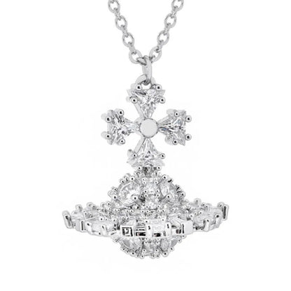 IRINA Cubic Alien Stone Saturn Necklace