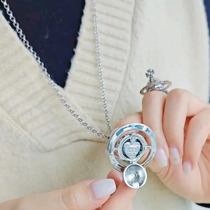 Vintage ORB Openable Saturn Necklace