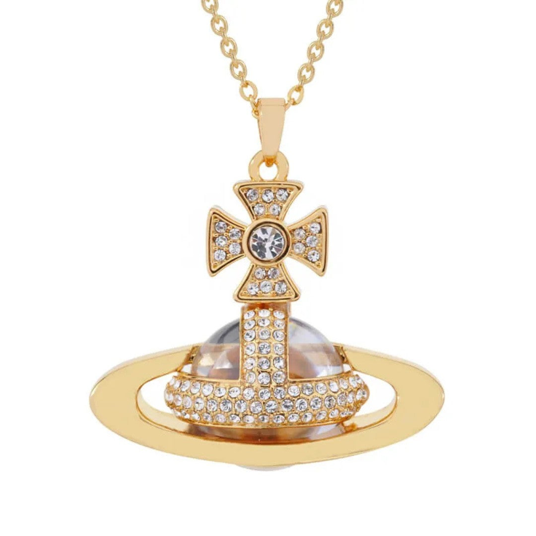 SORADA Half Face Diamond Necklace