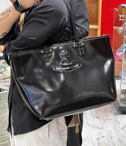 Classic Leather Saturn Tote Bag