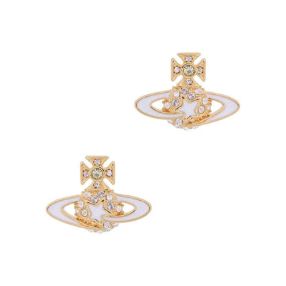 DARLENE Pentagram Saturn Earrings