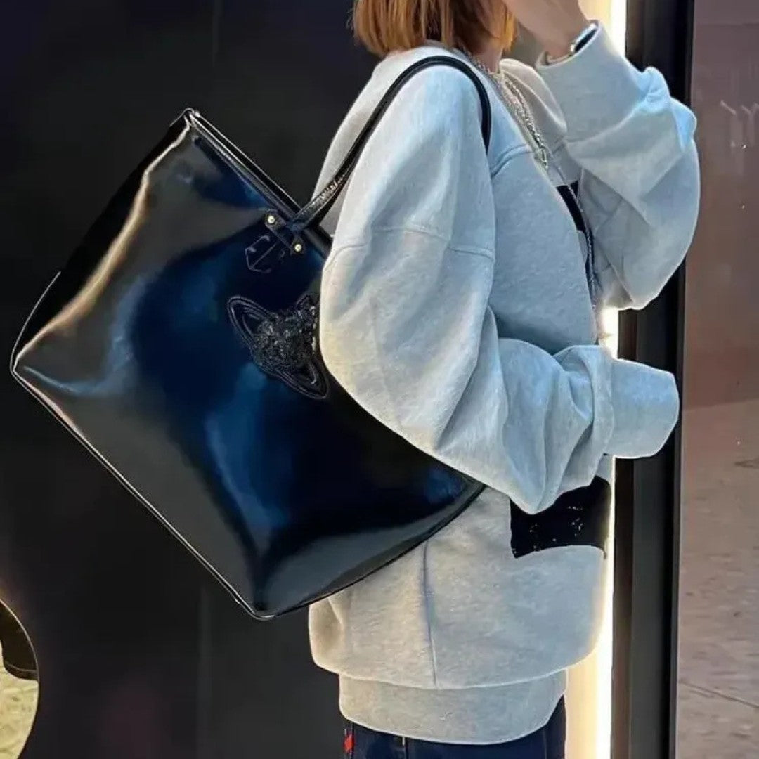 Classic Leather Saturn Tote Bag