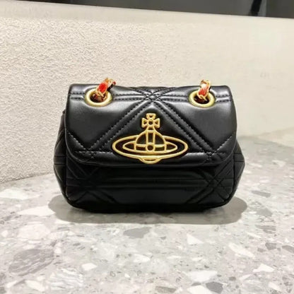 Quilted Saturn Crossbody Bag