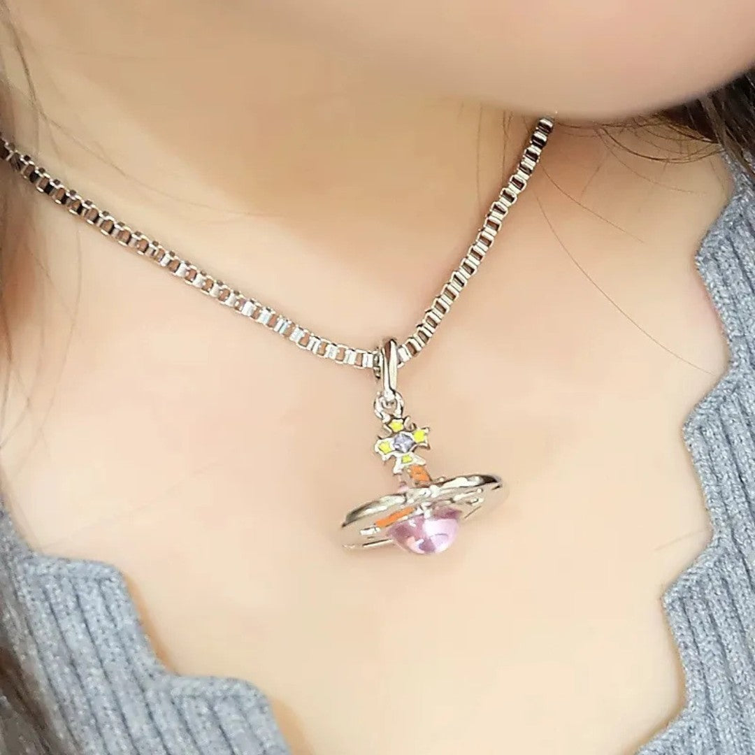 Meteor ORB Saturn Necklace