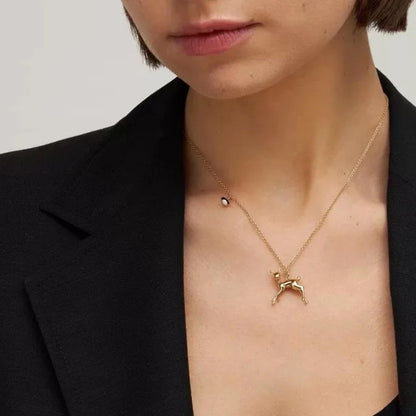 Limited Edition Deer Saturn Orb Necklace