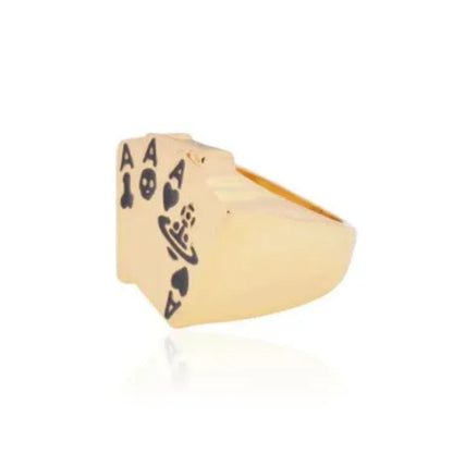 Royal Flush Emblem Ring