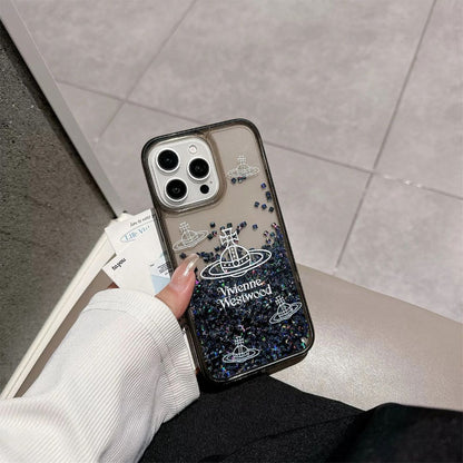 Vivienne Westwood Floating Glitter Logo Phone Case