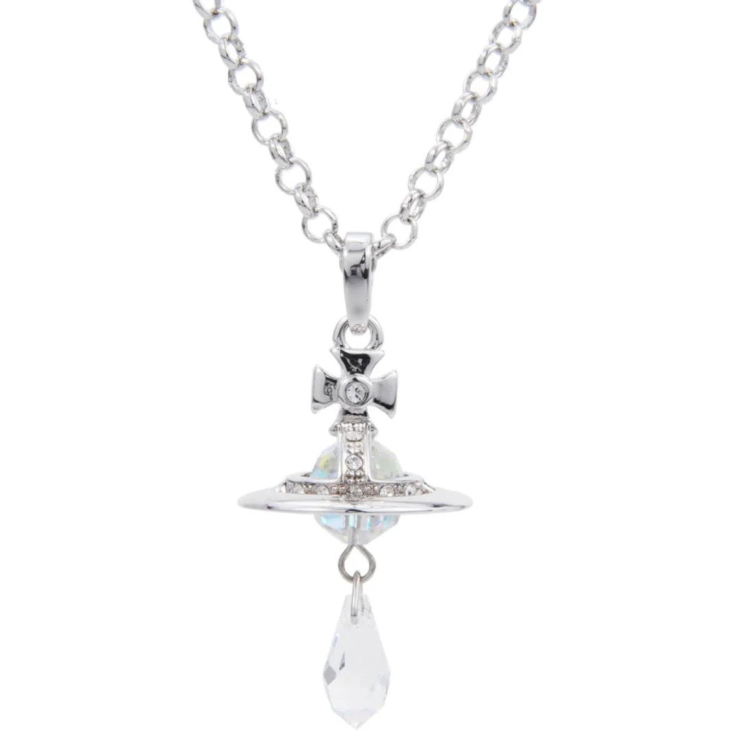 Crystal Saturn Necklace