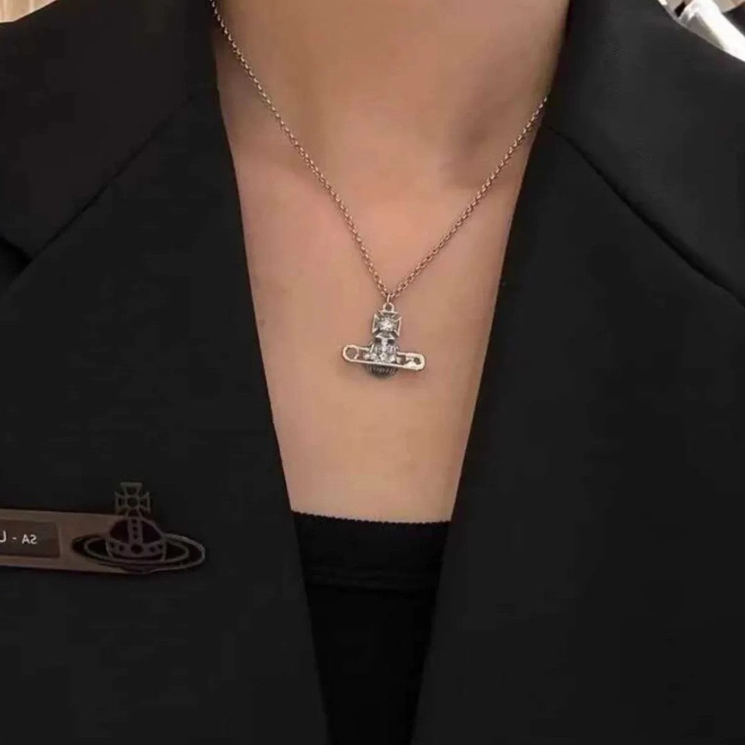 KITTY Pin Lacquered Saturn Necklace