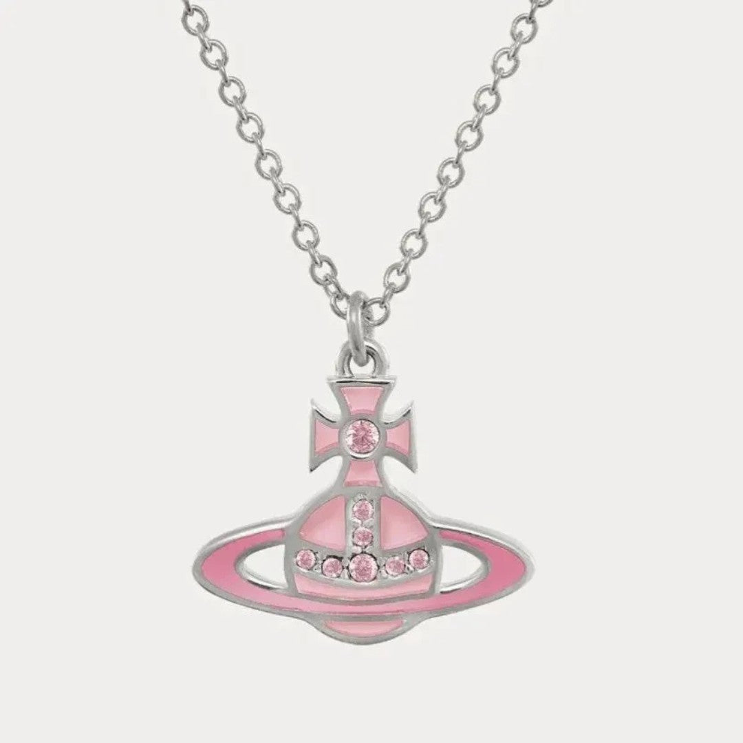 CONCETTA Enameled Saturn Necklace