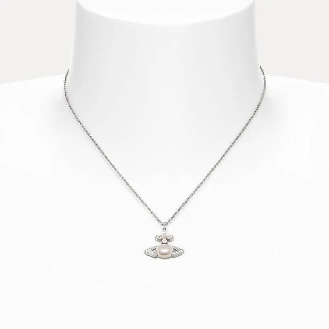 ADA Oval Pearl Diamond Necklace