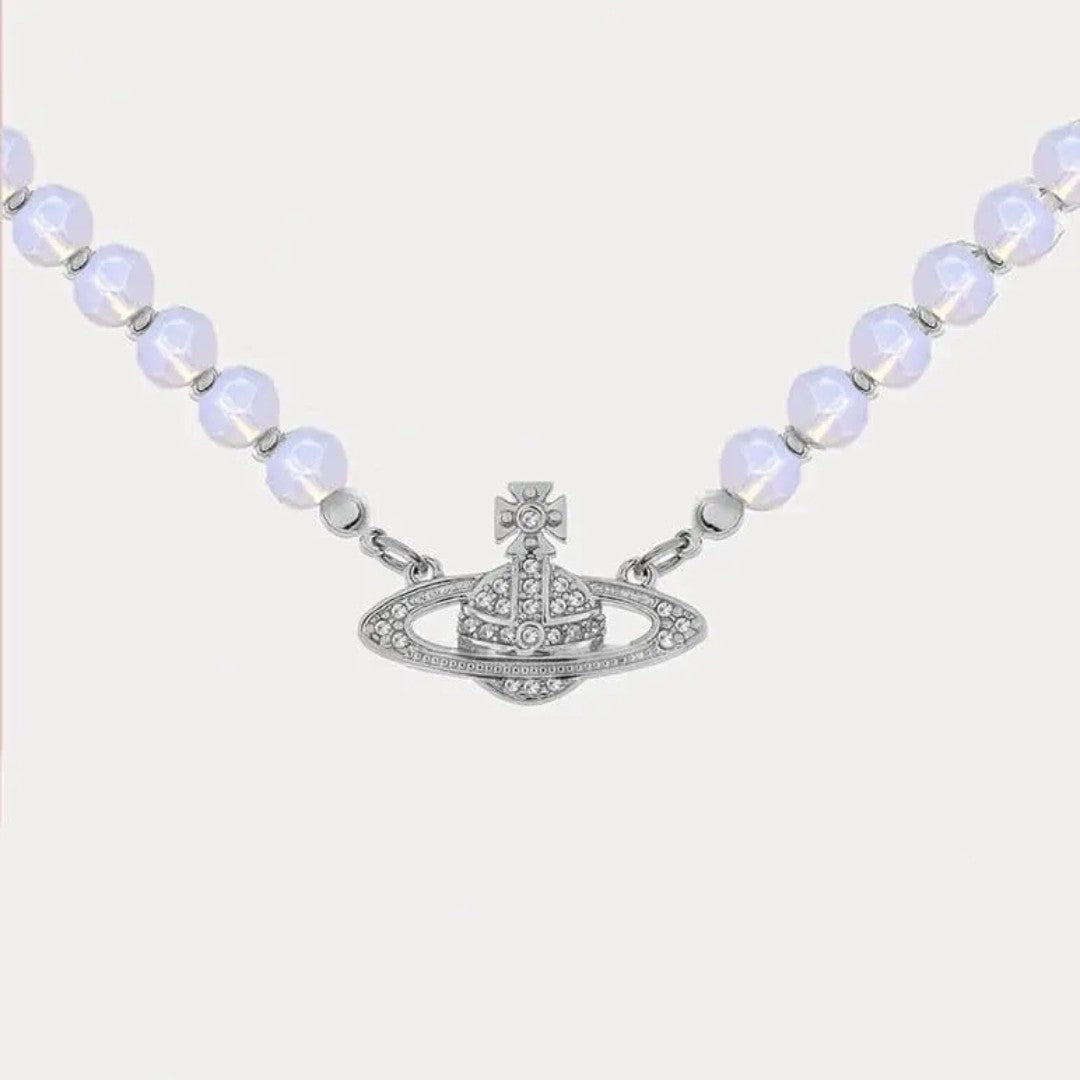 Crystal Saturn Necklace