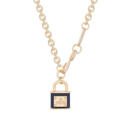 Padlock Saturn Chain Necklace