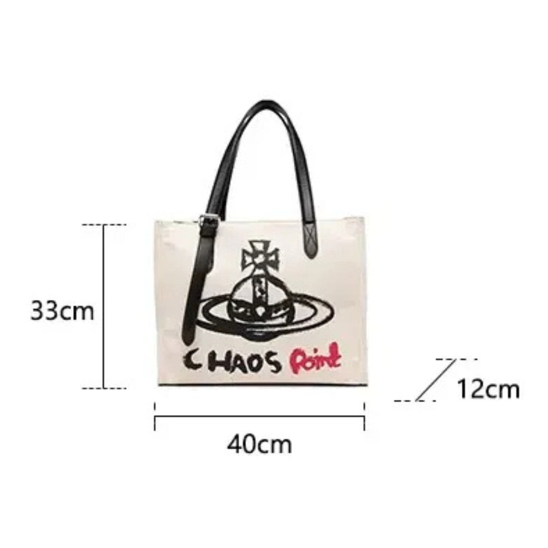 Chaos Point Canvas Tote