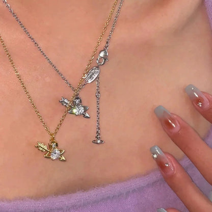 GINGER Feather Arrow Necklace