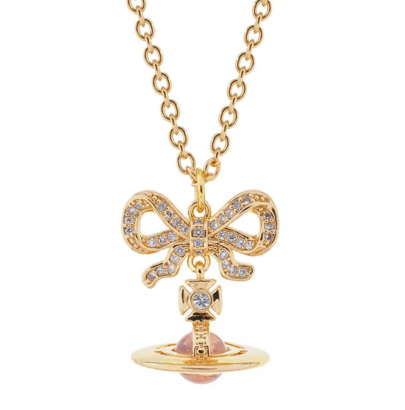 OCTAVIE Bow Diamond Necklace (with box)