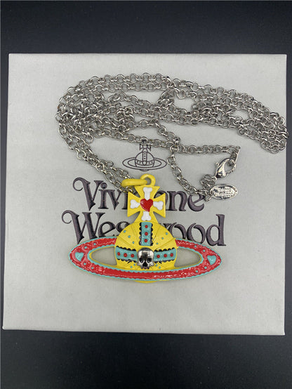 Yellow Skull Necklace (with box)