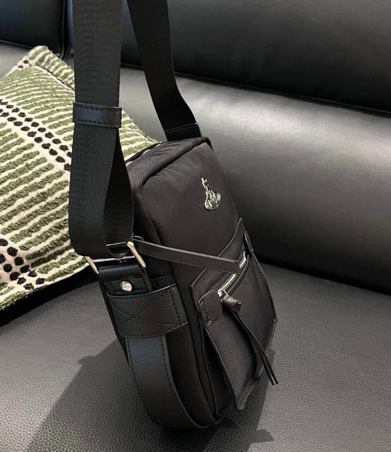 Utility Nylon Crossbody Saturn Satchel