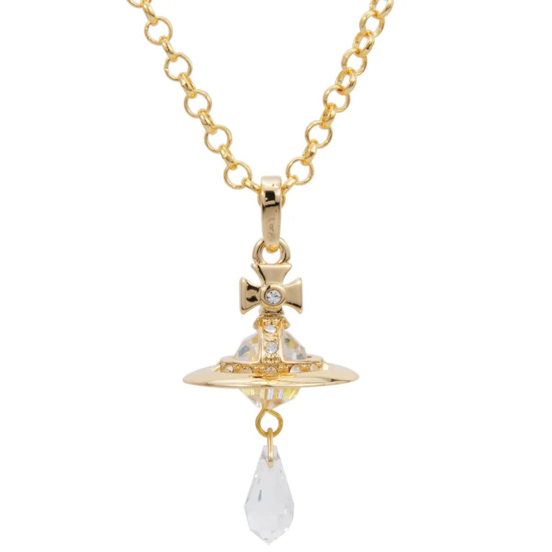 Crystal Saturn Necklace
