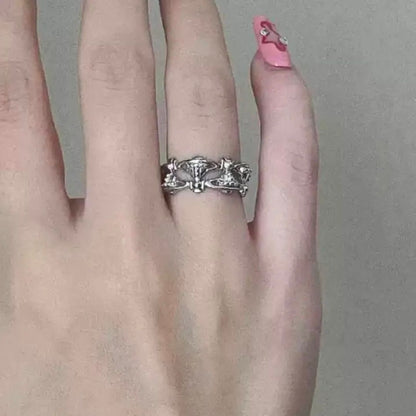 Orb Skeleton Band Ring