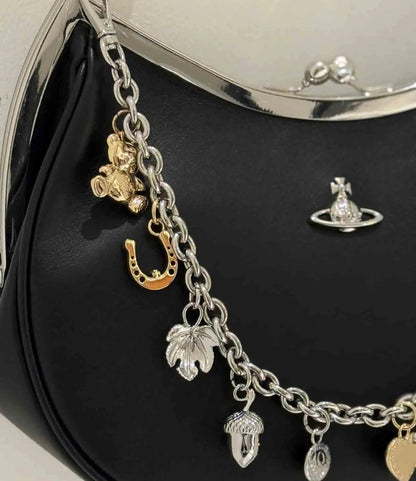 Charm Frame Purse With Chain