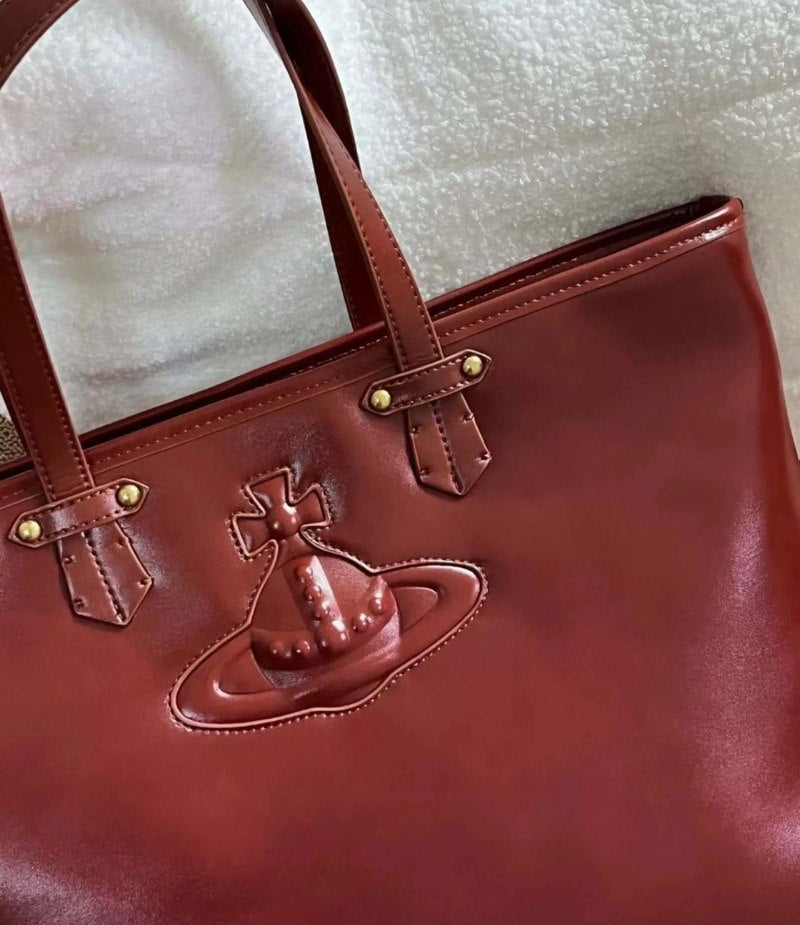 Classic Leather Saturn Tote Bag