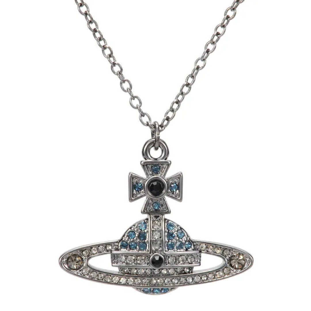 KIKA Full Diamond Saturn Necklace