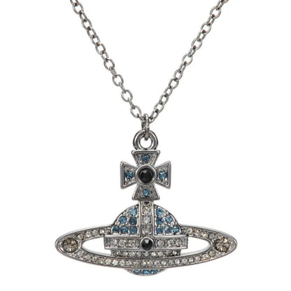 KIKA Full Diamond Saturn Necklace