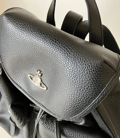 Vintage Leather Buckle Strap Backpack